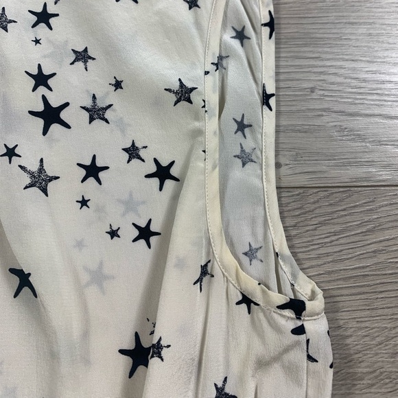 Tibi Silk Starfish Novelty Print Cream Sleeveless Dress - Picture 8 of 10